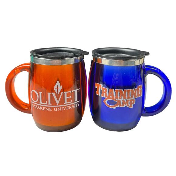 Chicago Bears Olivet Nazarene 16 oz Insulated Mugs Training Camp Bourbonnais IL - Picture 2 of 16